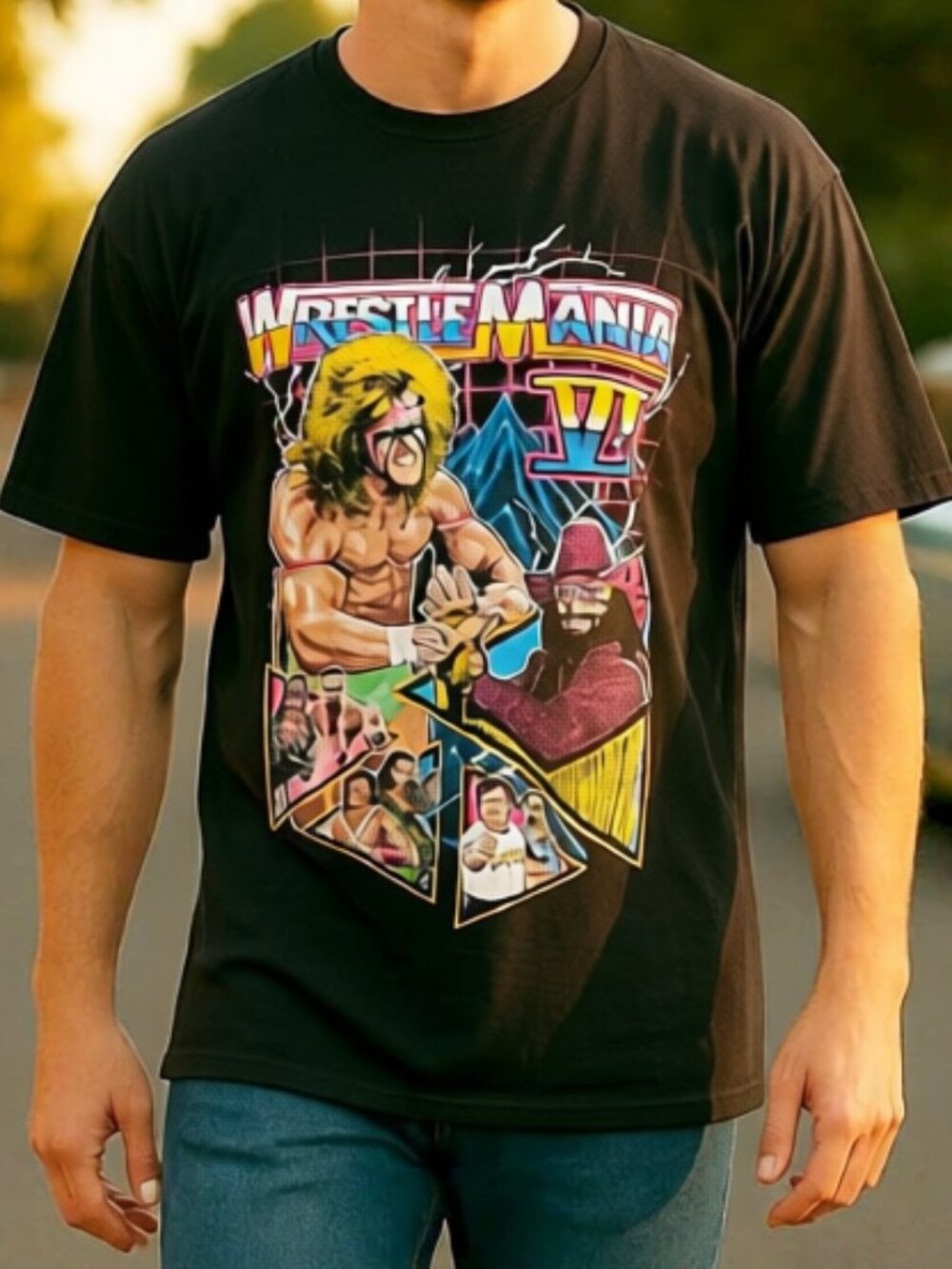 MEN'S WRESTLEMANIA VI SHIRT RETRO STYLE WRESTLE MANIA MENS SIZE XL